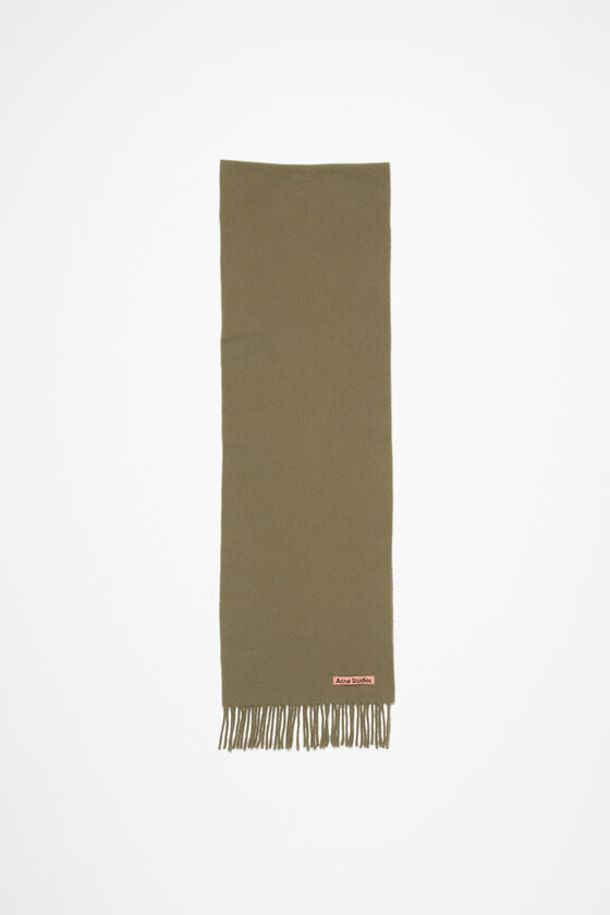 (image for) Smooth-Running Fringe wool scarf - skinny